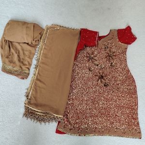 Indian Pakistani shalwar kameez party/wedding suit